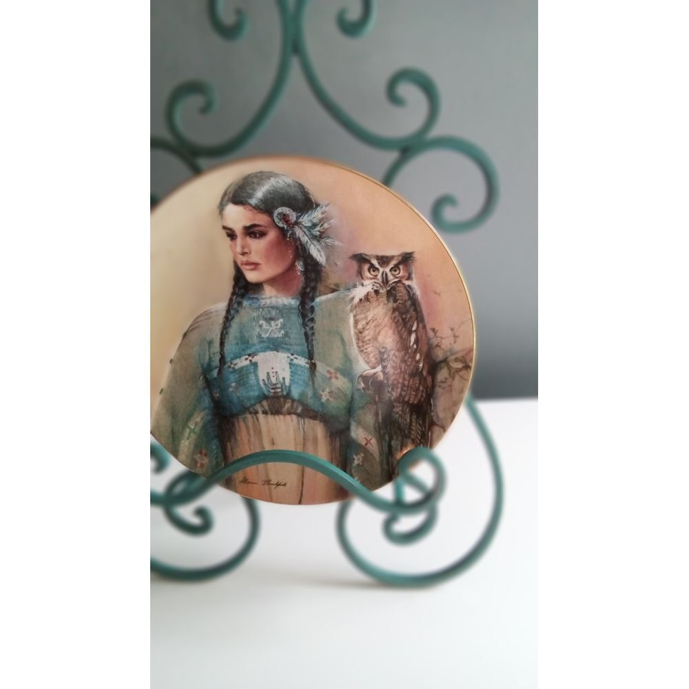 Princess of Wisdom Limited Edition Decorative Collector Plate‎ Fantasy Owl Theme